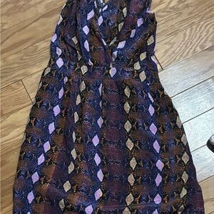 Charlie Jade Purple and Orange Patterned Dress